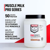 Muscle Milk Pro Series Protein Powder Supplement, Knockout Chocolate, 5 Pound, 28 Servings, 50g Protein, 3g Sugar, 20 Vitamins & Minerals, NSF Certified for Sport, Workout Recovery